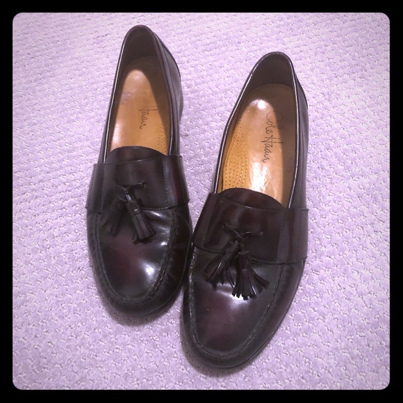Cole Haan Leather Pinch Tassel Brown Loafer